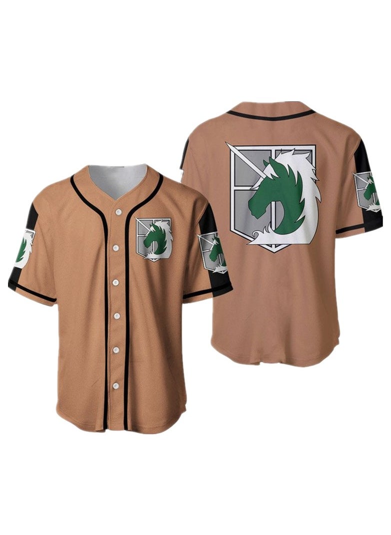 Loquat The Giant Series 3D Digital Printed Cardigan Short Sleeve  - Image 1