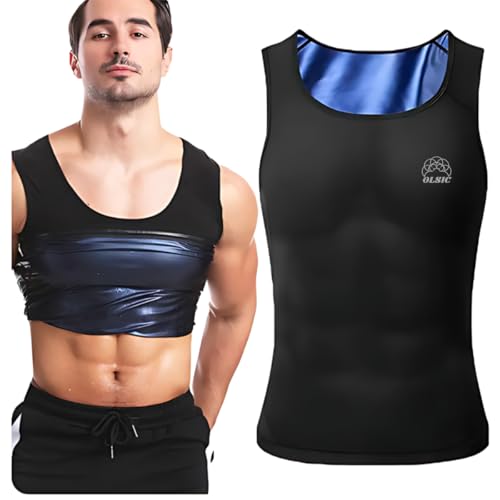 OLSIC Polyester Man Sweat Shaper and Sliming Vest for Weight Loss, Exercises and Fitness Fat Burning Shaper for Man & Women (Black, L) - Image 5