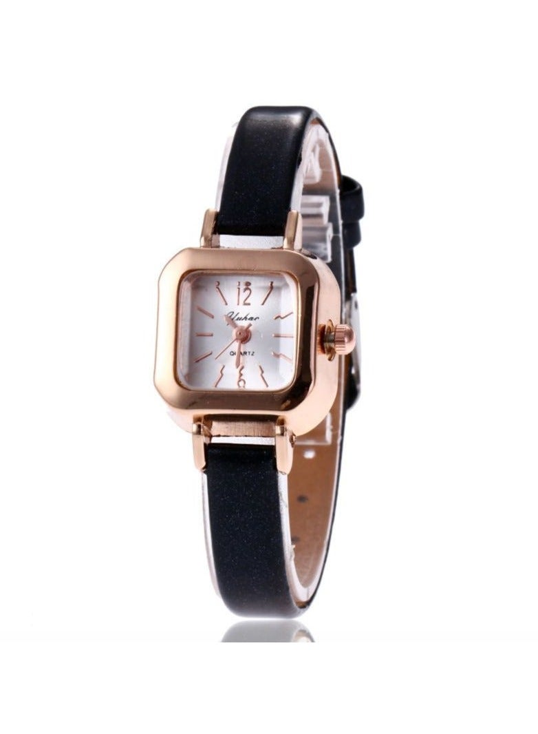 Fashionable Female Quartz Wrist Watch, Analog PU Strap Wristwatch Quartz Watch Casual PU Strap Watch Fashion Wristwatch Chic Wristwatch Stylish Timepiece with Elegant Design for Women - Image 5