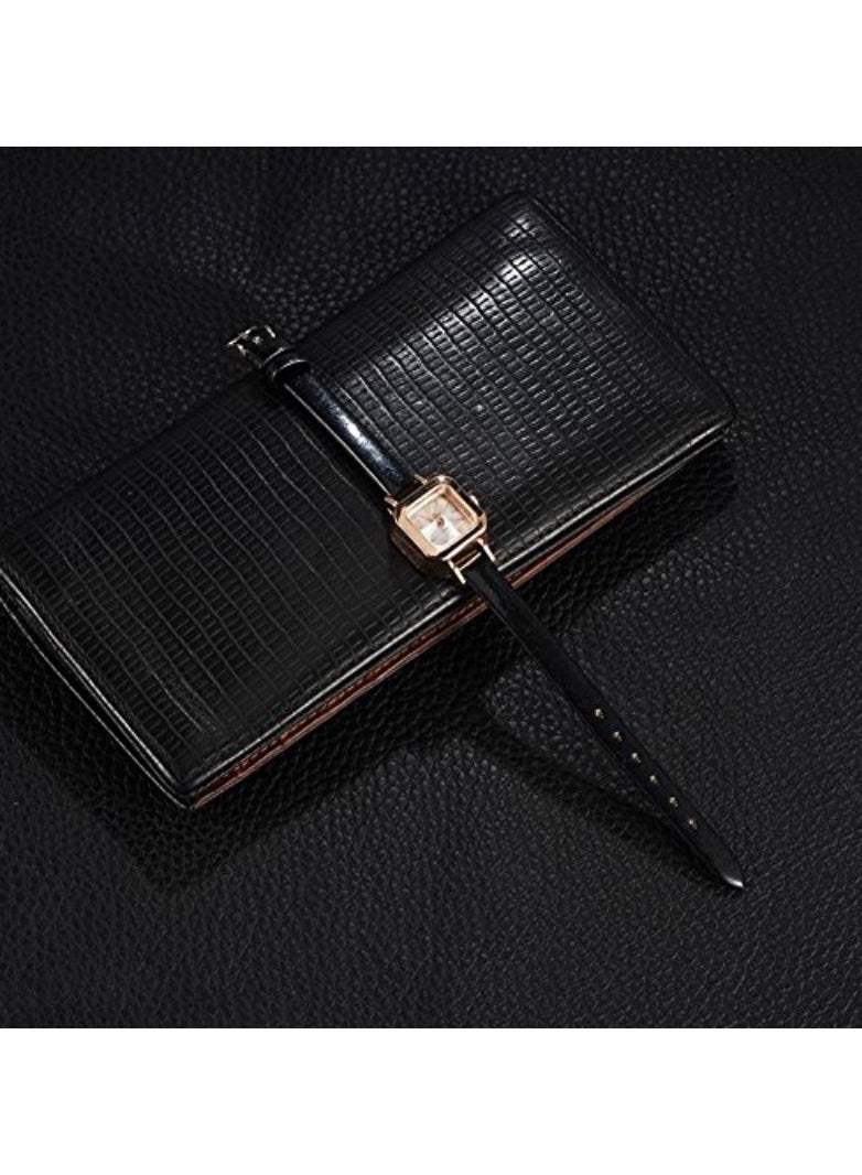 Fashionable Female Quartz Wrist Watch, Analog PU Strap Wristwatch Quartz Watch Casual PU Strap Watch Fashion Wristwatch Chic Wristwatch Stylish Timepiece with Elegant Design for Women - Image 4