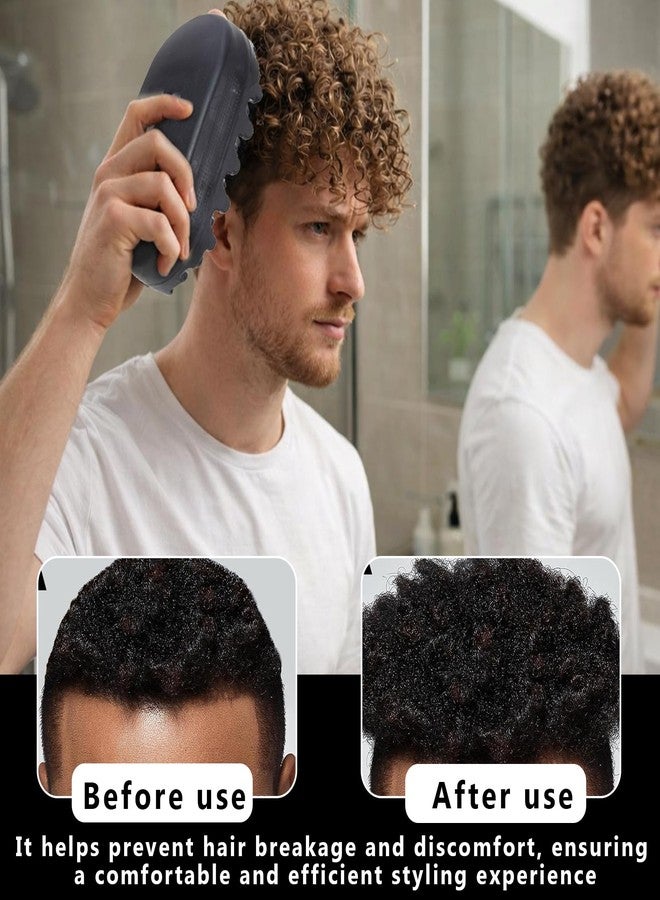 hinbkenla Twist King Sponge,Hair Sponges For Black Men Curls For Afro Hair, Washable Curl Sponge Styling Tool Durable Curling Comb For Men Women Boy Girl Long Short Black (Small Tooth) - Image 5