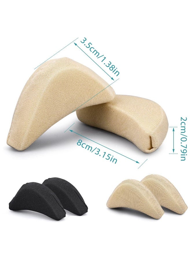 4 Pairs Soft Sponge Adjustable Shoe Filler， Big Toe Plug Foot Brace Shoe Pads Unisex Shoe Too Big Inserts For High Heel Women Reusable Make Big Shoes Fit - Image 2