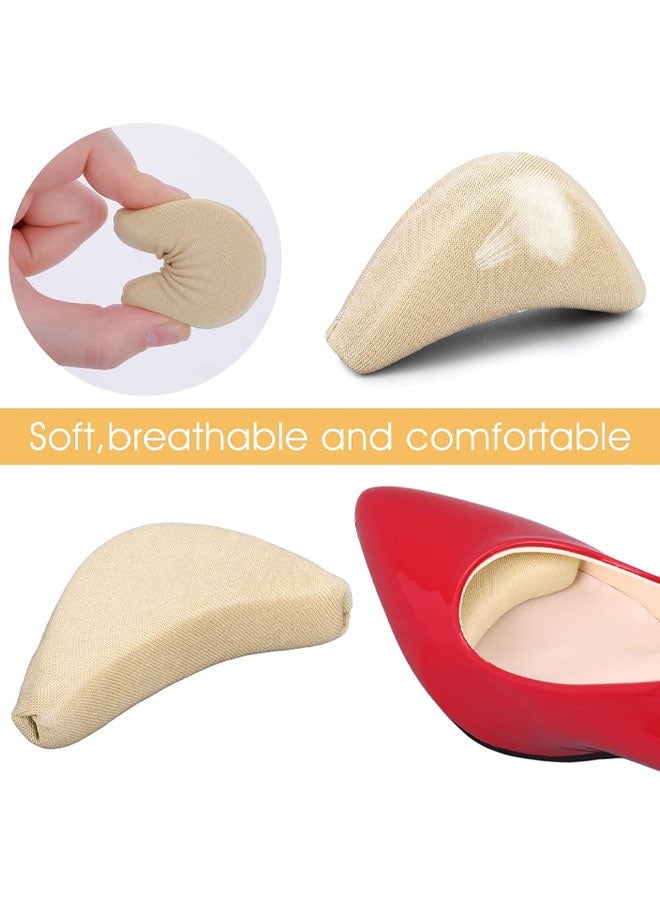 4 Pairs Soft Sponge Adjustable Shoe Filler， Big Toe Plug Foot Brace Shoe Pads Unisex Shoe Too Big Inserts For High Heel Women Reusable Make Big Shoes Fit - Image 3