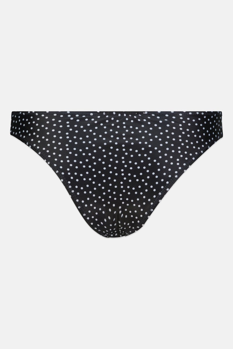 Miss Selfridge Women Pull On Polka Dot Bikini Bottom, Black  - Image 2