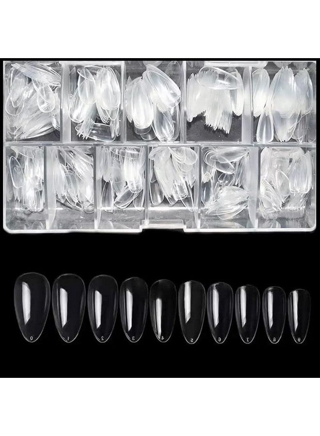 Belicia Pabulum 100Pcs/Pack Clear False Nails Tips Full Cover Stiletto Fake Nails Press On Soak Off Nail Tips Short For Women Nail - Image 1