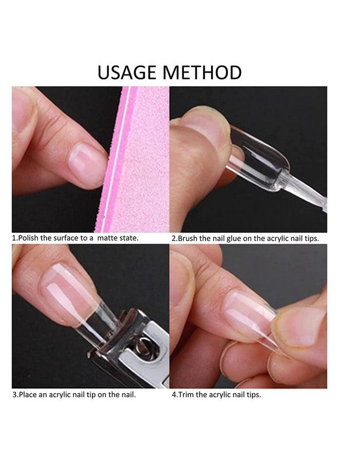 Belicia Pabulum 100Pcs/Pack Clear False Nails Tips Full Cover Stiletto Fake Nails Press On Soak Off Nail Tips Short For Women Nail - Image 4