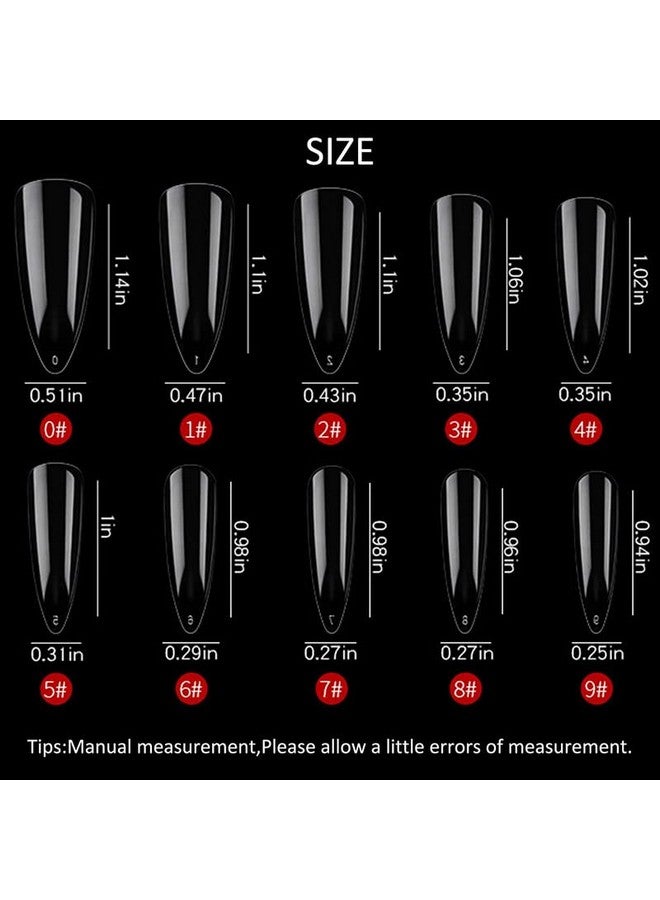 Belicia Pabulum 100Pcs/Pack Clear False Nails Tips Full Cover Stiletto Fake Nails Press On Soak Off Nail Tips Short For Women Nail - Image 3