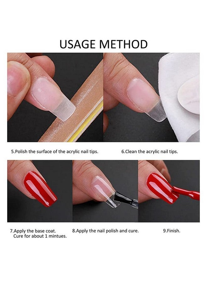 Belicia Pabulum 100Pcs/Pack Clear False Nails Tips Full Cover Stiletto Fake Nails Press On Soak Off Nail Tips Short For Women Nail - Image 5