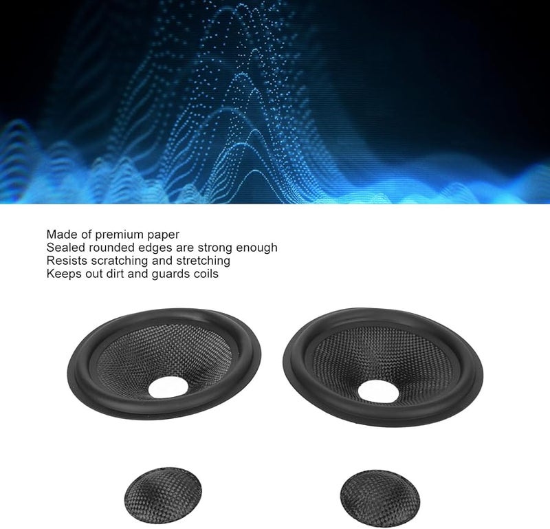 5 بوصة مكبر صوت سوب ووفر مخروط طبل ورقي لتحسين جودة الصوت - Image 3