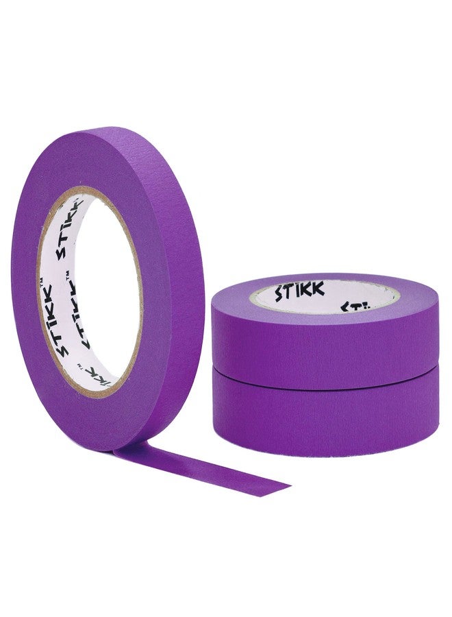 STIKK Painters Tape - 3pk Purple Painter Tape - 1 inch x 60 Yards - Paint Tape for Painting, Edges, Trim, Ceilings - Masking Tape for DIY Paint Projects - Residue-Free Painting Tape - Image 1