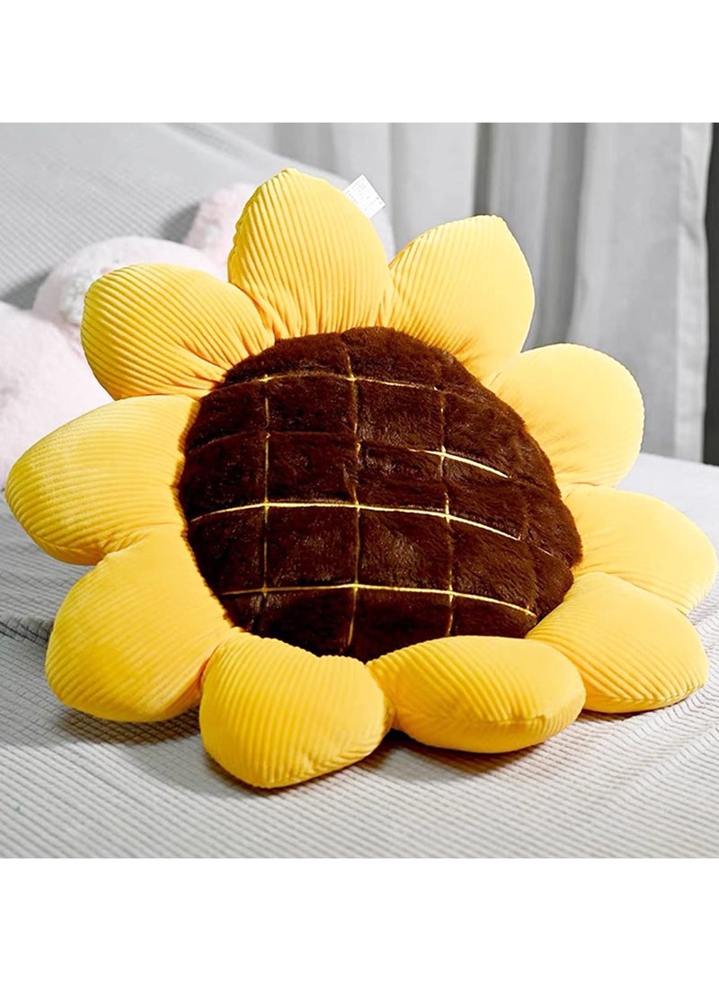 SYOSI Sunflower Flower Plush Pillow, Soft and Comfortable Sunflower Smiley Cushion Colorful Sun Flower Plush for Home Bedroom Shop Restaurant Decor (True Sunflower) - Image 4