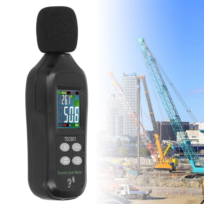 مقياس مستوى الصوت الرقمي، جهاز اختبار الضوضاء، شاشة LCD من PVC، مقياس الديسيبل للمنزل - Image 5