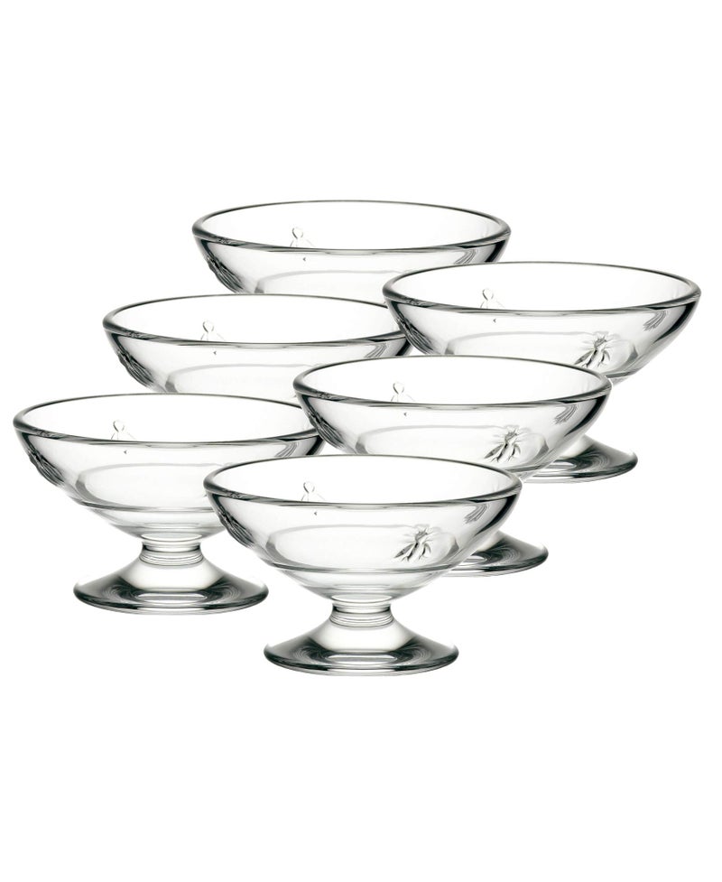 La Rochère La Rochere Napoleon Bee Ice Cream Dishes – Stylish and Versatile Ice Cream Bowl Set of 6 – Dishwasher Safe La Rochere Glassware (6.5 Oz) - Image 1