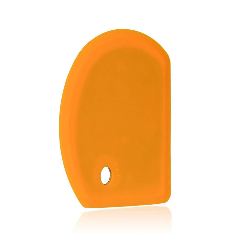 Sapid Flexible Curved Edge Silicone Bowl Scraper(5.98""?4.3"")  Food Grade Dough Scraper for Baking Sourdough Bread  Cake  Bench Scrapers  Multipurpose Kitchen Dish Scrapers  Easy to Clean (1  Orange) - Image 1