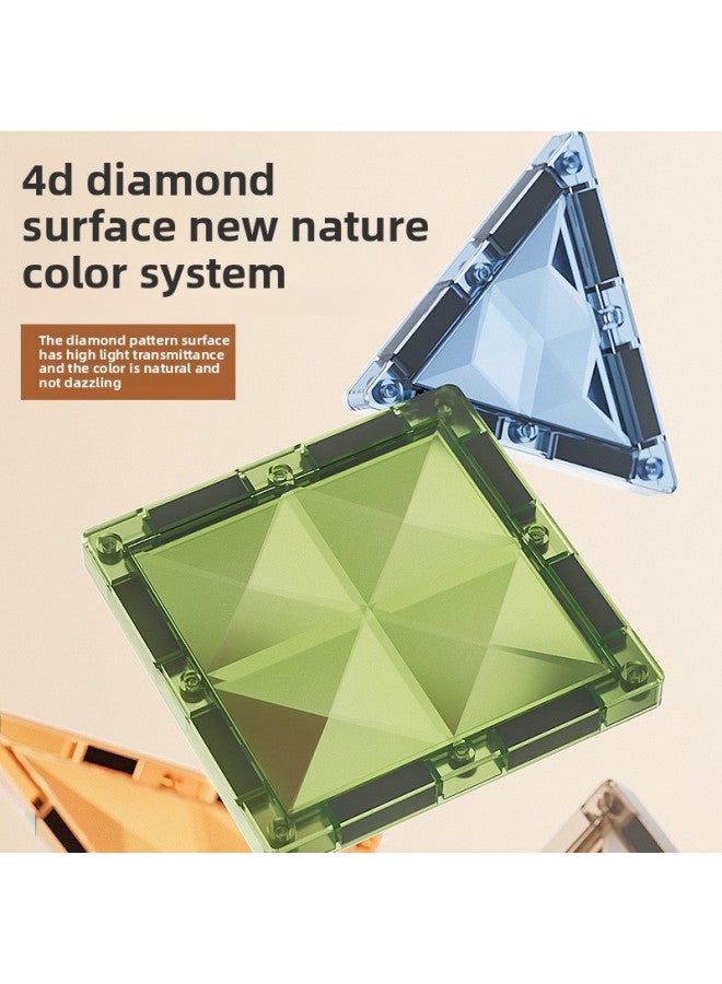 Tig 4D Color Window Magnetic Pieces Stereo Rail Pipe Building Blocks Boys And Girls Children's Educational Assembled Toys Year Gift-Color:Fei Diamond Track Ball Series (lighting Version) 174pcs  - Image 5