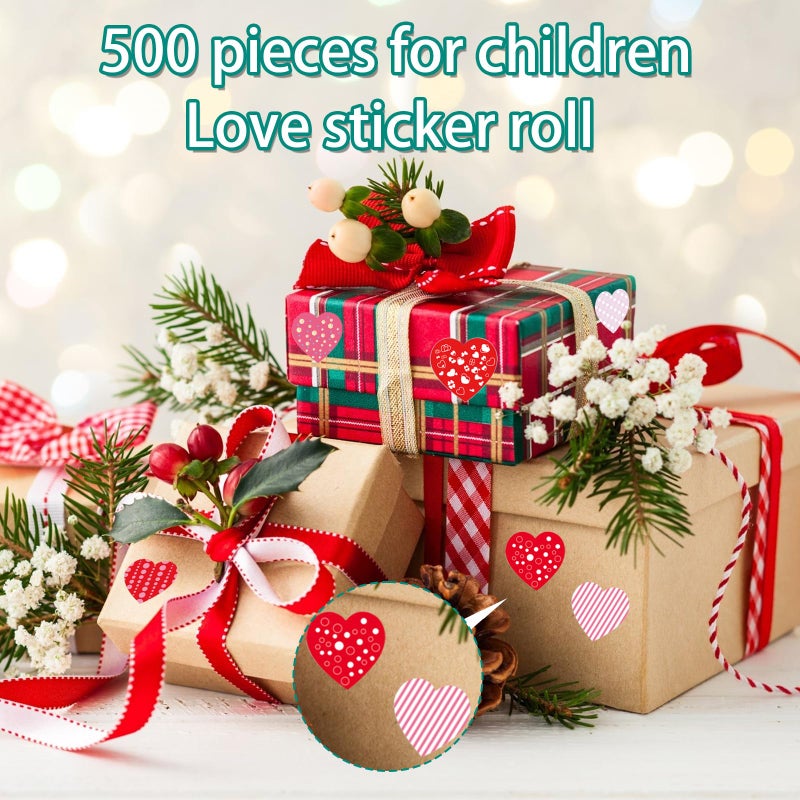 Zeptrix 500Pcs Red Heart Stickers for Kids Roll,1Inch Waterproof Valentine's Day Love Shape Stickers Decorations Wedding,Anniversaries,Craft Scrapbook Invitation Envelopes Boxes Cards Gift Tags Bags Labels - Image 4