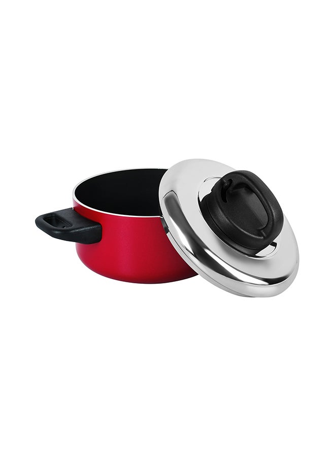 Prestige Classique Covered Saucepot With Steel Lid Red 18cm - Image 2