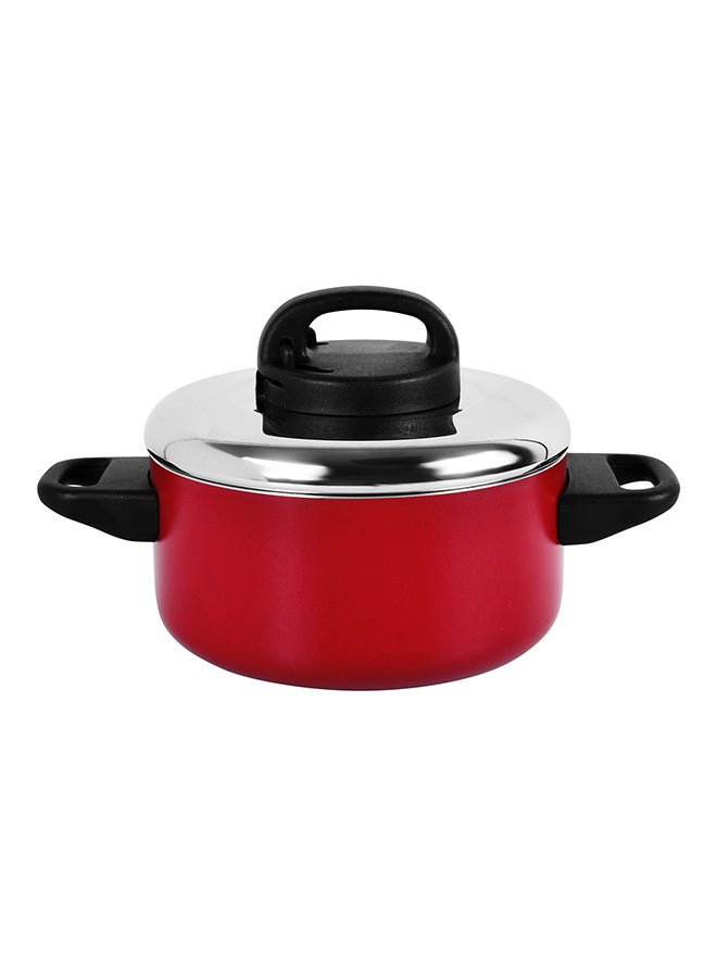 Prestige Classique Covered Saucepot With Steel Lid Red 18cm - Image 1