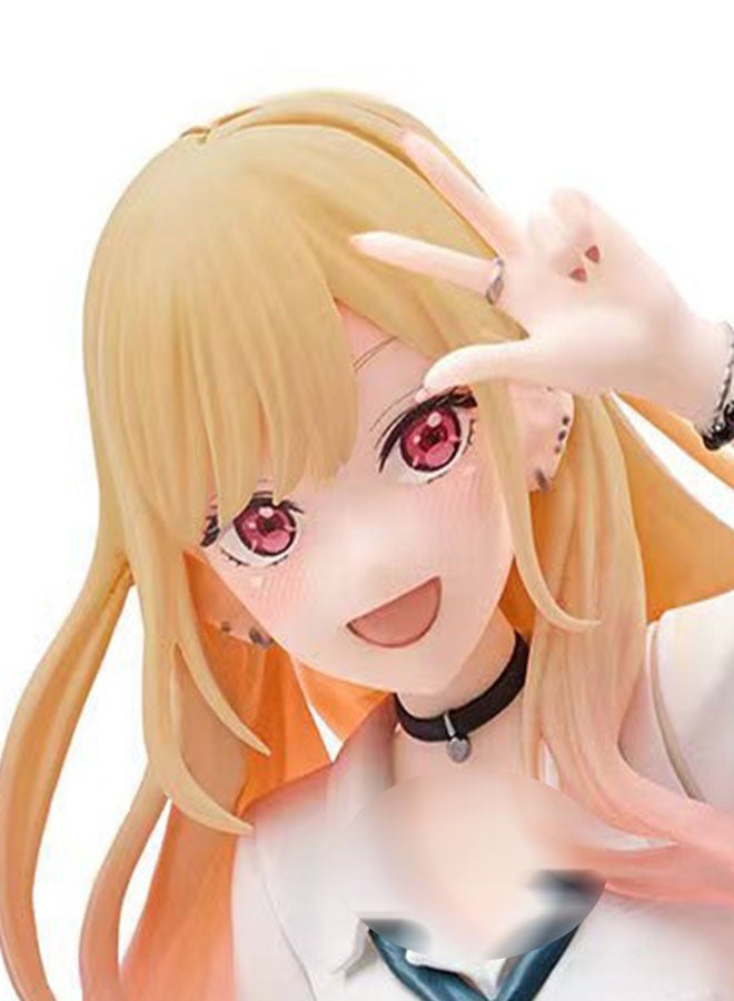 HALAMODO My Dress-Up Darling Standing Kawanagi Marin in School Uniform, Cute Beautiful Girl Handmade Model Figure Doll Decoration 18 cm - Image 1