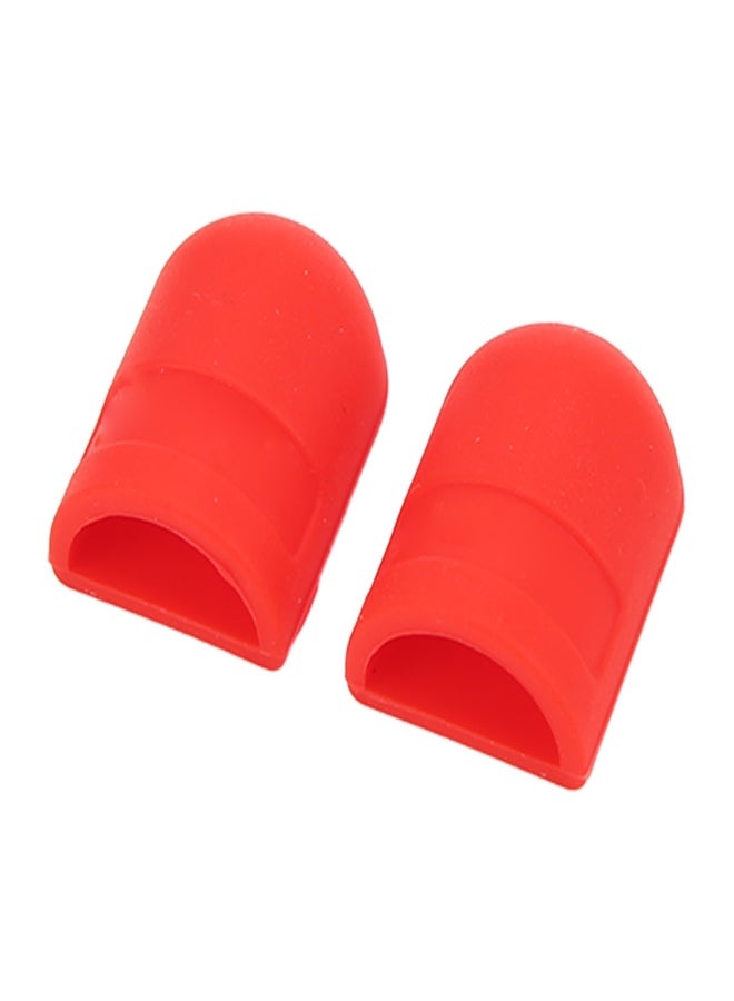 ريسك زوج واحد من أغطية حماية تغيير اليد للدراجات الهوائية من السيليكون المقاوم للخدش، لون أحمر - Image 4