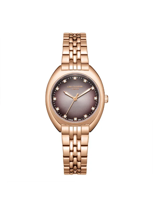 لي كوبر Lee Cooper LC07989.410 Women's Analog Display Watch & Metal Strap Rose Gold