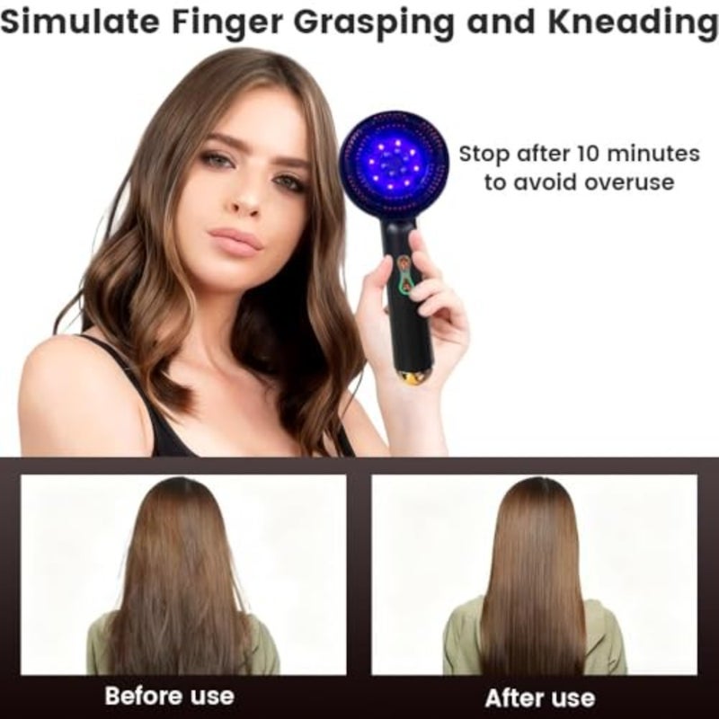 Electric Scalp Massage Comb, 3 in 1 Rechargeable Hair Oil Applicator Portable Waterproof Head Scrubber with Vibration Mode for Home Travel All Hair Types - Image 2