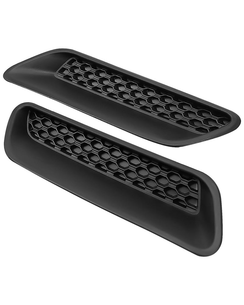 Upgraded Left and Right Hood Vent Covers Fit for Dodge Ram 1500 2500 3500 20102019 Replace 68324991AA 68324990AA Engine Sides Hood Air Vent Outlet Cover Black Rust Proof Colorfast Hood Bezels