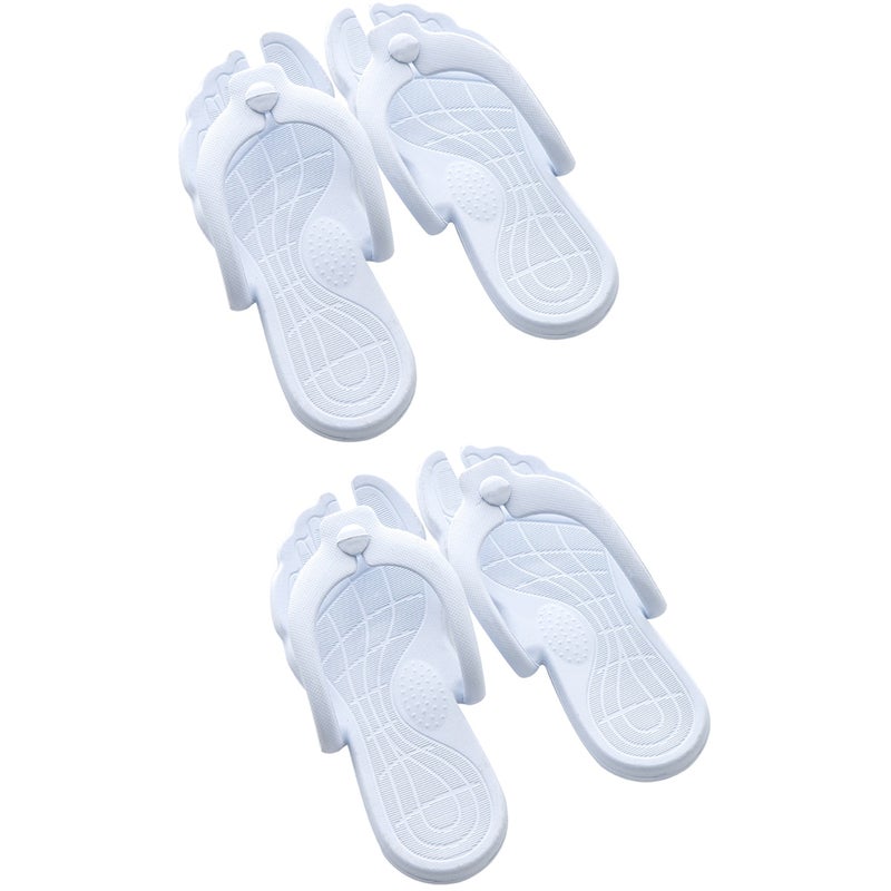 2 Pairs of Slippers Shower Beach Slippers Lightweight Sandals - Image 1