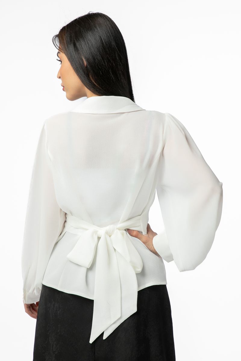 RINA women shirt with back strap and collar - Image 4