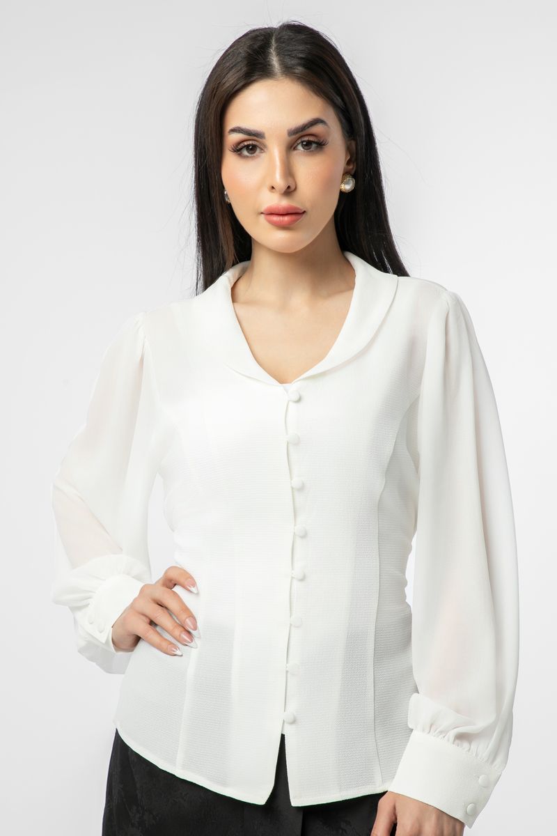 RINA women shirt with back strap and collar - Image 1
