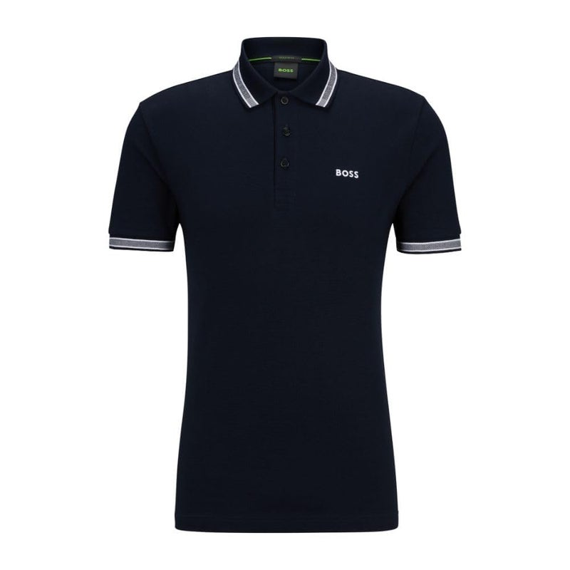 BOSS Green Men's Paddy Polo Shirt, Navy, S - Image 2