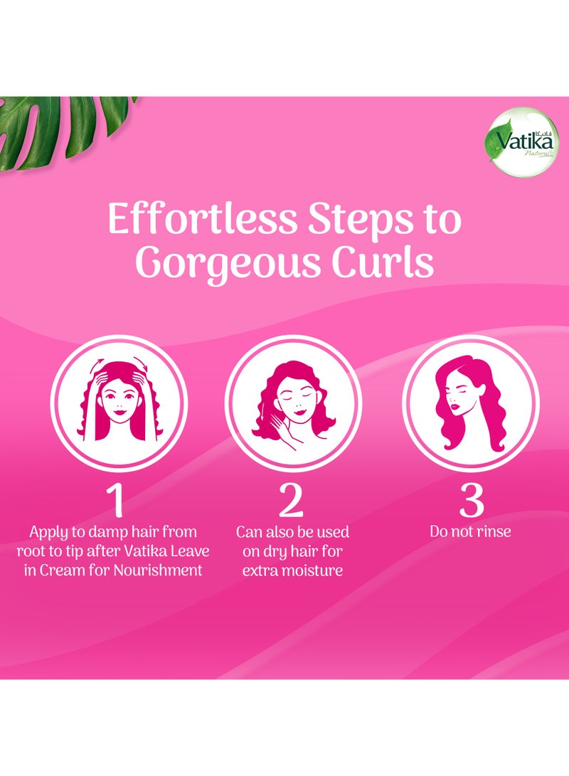 Vatika Naturals Curls Hair Cream 300ml | With Shea Butter, Avocado Oil & Hyaluronic Acid | 48-hour Curl Retention | Moisturizes, Defines Curls & Controls Frizz for Natural Waves, Curls & Coils | No Added Paraben, Sulfate, Silicone, Alcohol  - Image 4