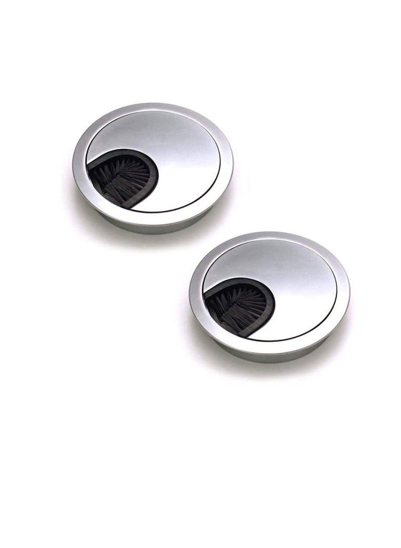 TALITARE Round Grommet in Cable Outlet Cover Grommet Table Wire Organizer with Hole Saw or Desk Table Cable Tidy Vigorous Desk Table Grommet Stainless Steel Cable Tidies Port Hole Covers  - Image 1