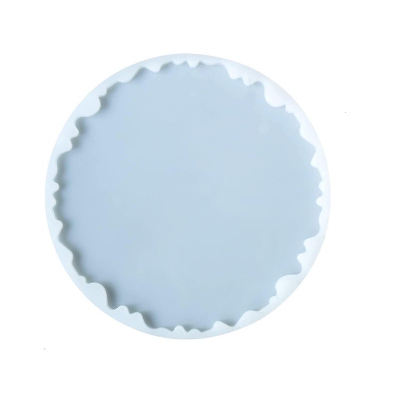 Snoogg SNOOGG Pack of 1 Size 12 Inch Silicone A-Gate Uneven Geode Round Shaoe Heavy Duty Moulds and Epoxy Resin Casting Resin Art DIY Project  - Image 1
