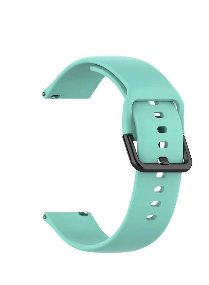 TWEGGON Silicone Band 20mm Compatible with Samsung Galaxy Watch 7 / Watch 6 / Watch 5 / Watch 4 / Active 2 Cyan