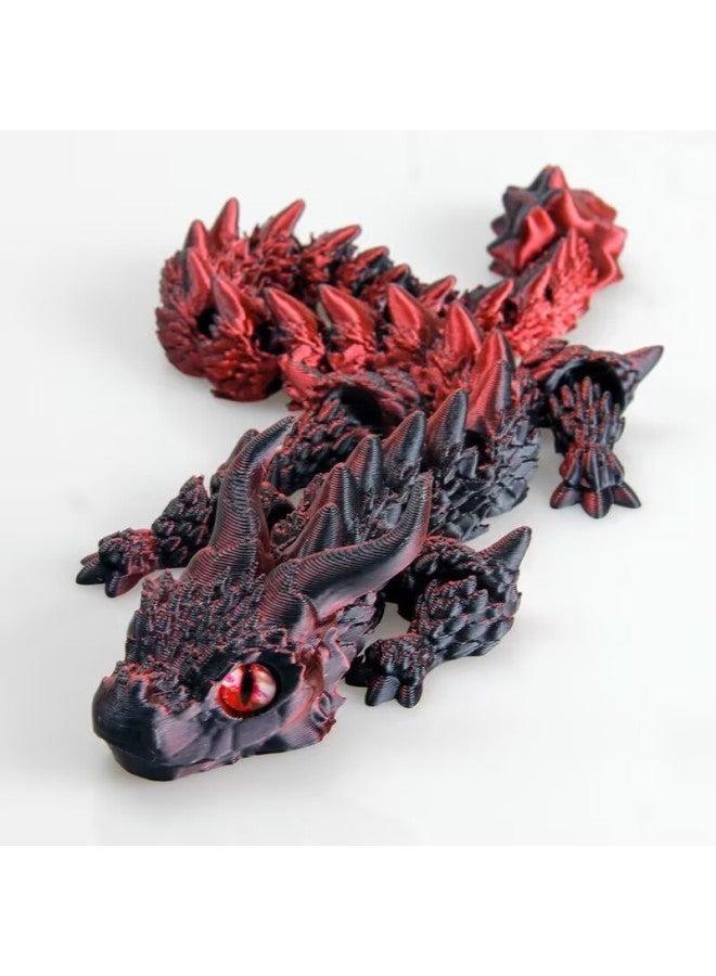 3D Printing Qin Chelong Bao China Scale Dragon Joint Movable Simulation Eye Creative Toy Ornaments Wholesale-Color:3d Octagonal Dragon [gold] Movable-Size:31.5CM - Image 1