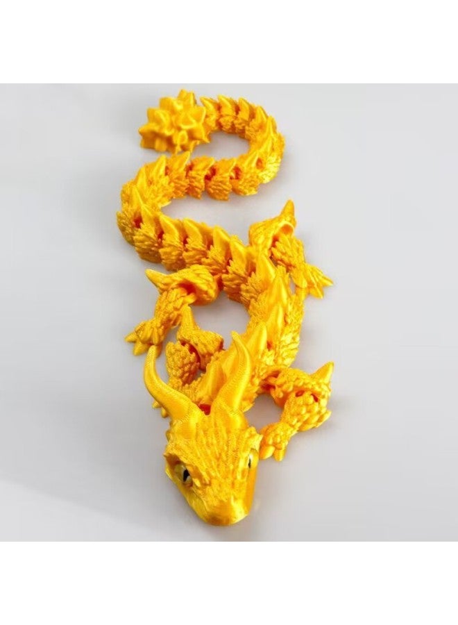 3D Printing Qin Chelong Bao China Scale Dragon Joint Movable Simulation Eye Creative Toy Ornaments Wholesale-Color:3d Octagonal Dragon [gold] Movable-Size:31.5CM - Image 3