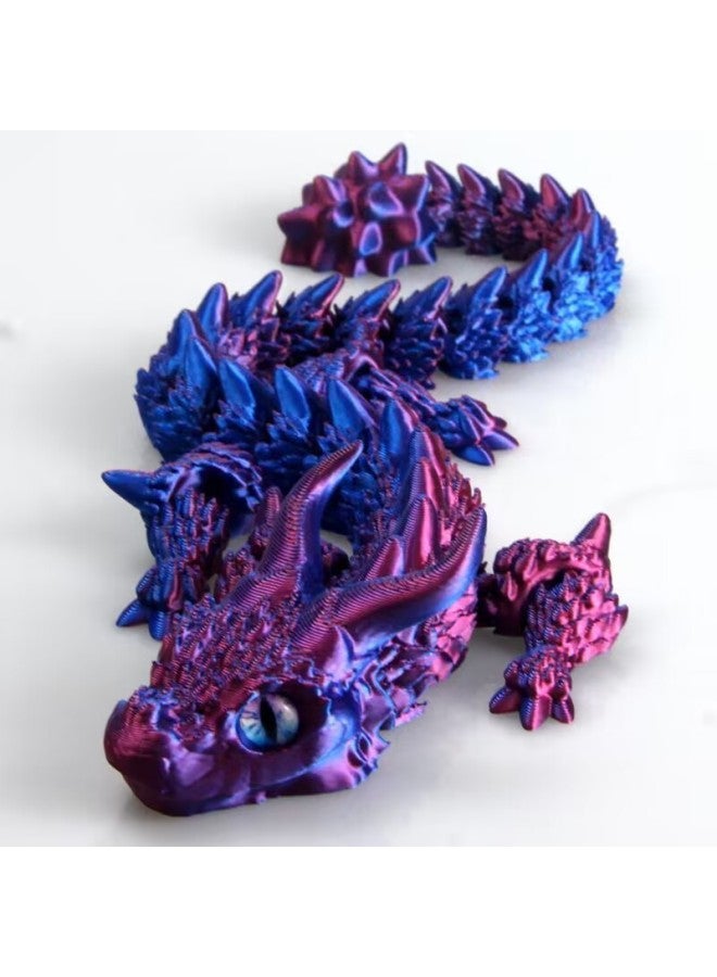 3D Printing Qin Chelong Bao China Scale Dragon Joint Movable Simulation Eye Creative Toy Ornaments Wholesale-Color:3d Octagonal Dragon [gold] Movable-Size:31.5CM - Image 5