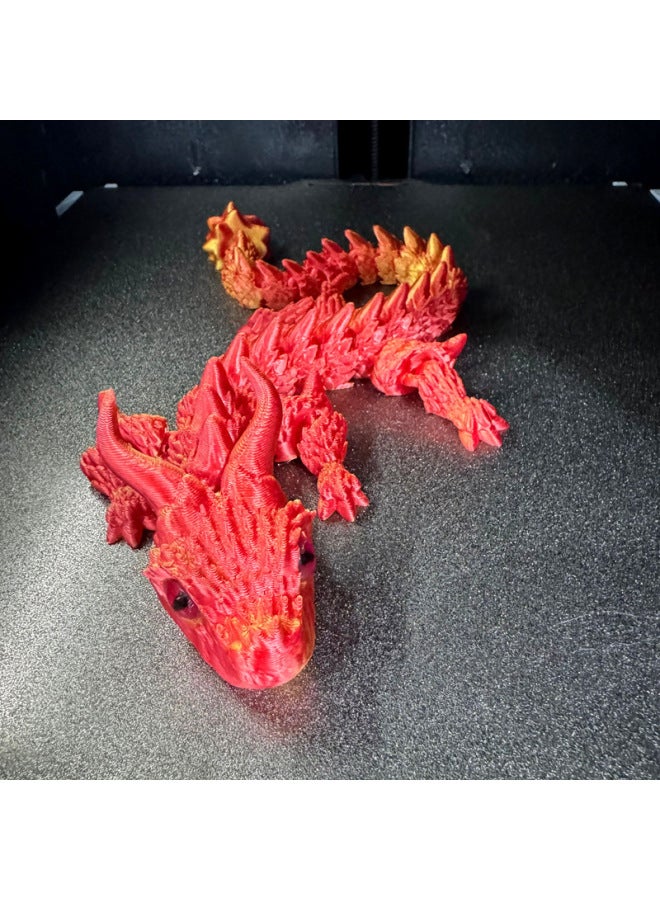 3D Printing Qin Chelong Bao China Scale Dragon Joint Movable Simulation Eye Creative Toy Ornaments Wholesale-Color:3d Octagonal Dragon [gold] Movable-Size:31.5CM - Image 4
