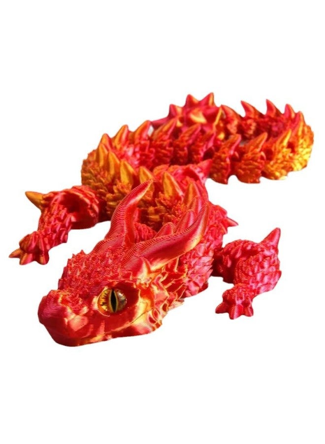 3D Printing Qin Chelong Bao China Scale Dragon Joint Movable Simulation Eye Creative Toy Ornaments Wholesale-Color:3d Octagonal Dragon [gold] Movable-Size:31.5CM - Image 2