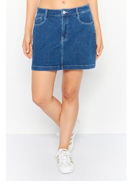 Esprit x Rest and Recreation Women Plain Denim Skirt, Blue  - Image 1
