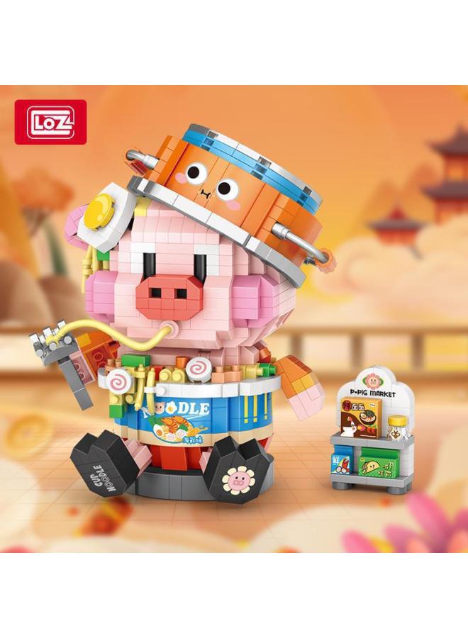 LOZ Li Zhi Xing Lion Lucky Cat Panda Small Particle Building Block Assembled Educational Toys Auspicious Ornaments Children's Gift-Color:8101 Panda Xiaosheng-Specifications:10.5*10.5*10.5 - Image 3