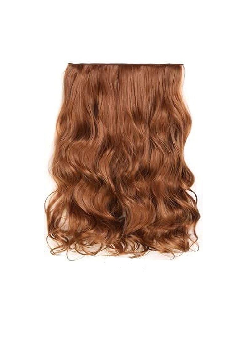 إستيل وصلة شعر لكامل الرأس قطعة واحدة طويلة ومستقيمة ومموجة مع 5 مشابك مناسبة للنساء والفتيات، اللون رقم 27 مستقيم - Image 2