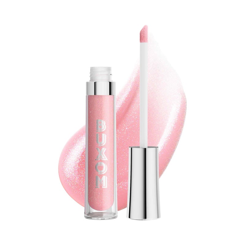 Buxom Full-On Plumping Lip Polish, Tinted Lip Plumper Gloss with Peptides & Vitamin E, High-Shine Lip Gloss that Nourishes, Vegan, AN Kimberly (Sheer Soft Pink Sparkle) - Image 1