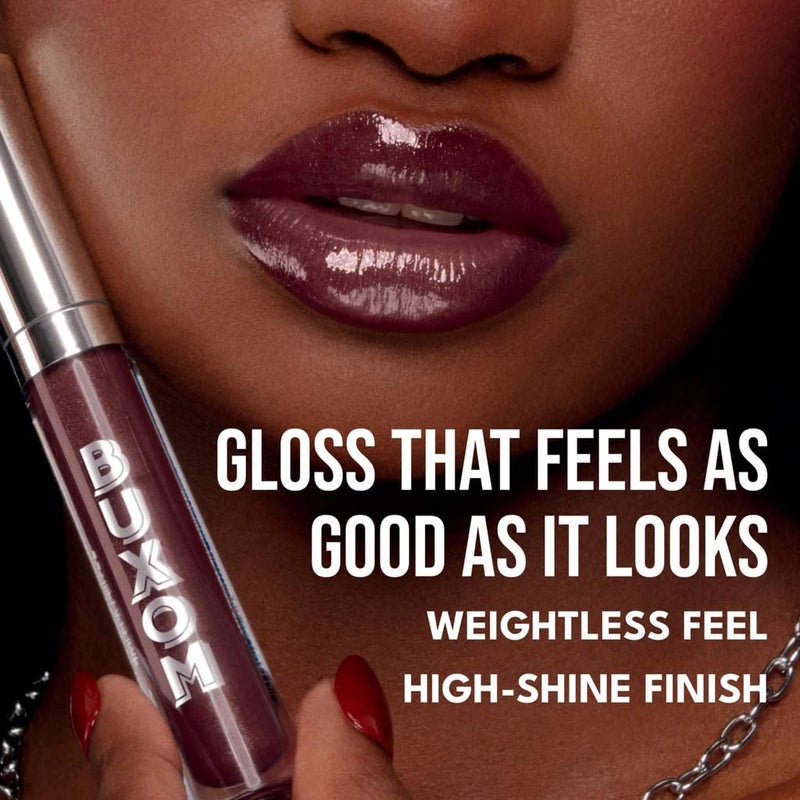 Buxom Full-On Plumping Lip Polish, Tinted Lip Plumper Gloss with Peptides & Vitamin E, High-Shine Lip Gloss that Nourishes, Vegan, AN Kimberly (Sheer Soft Pink Sparkle) - Image 4