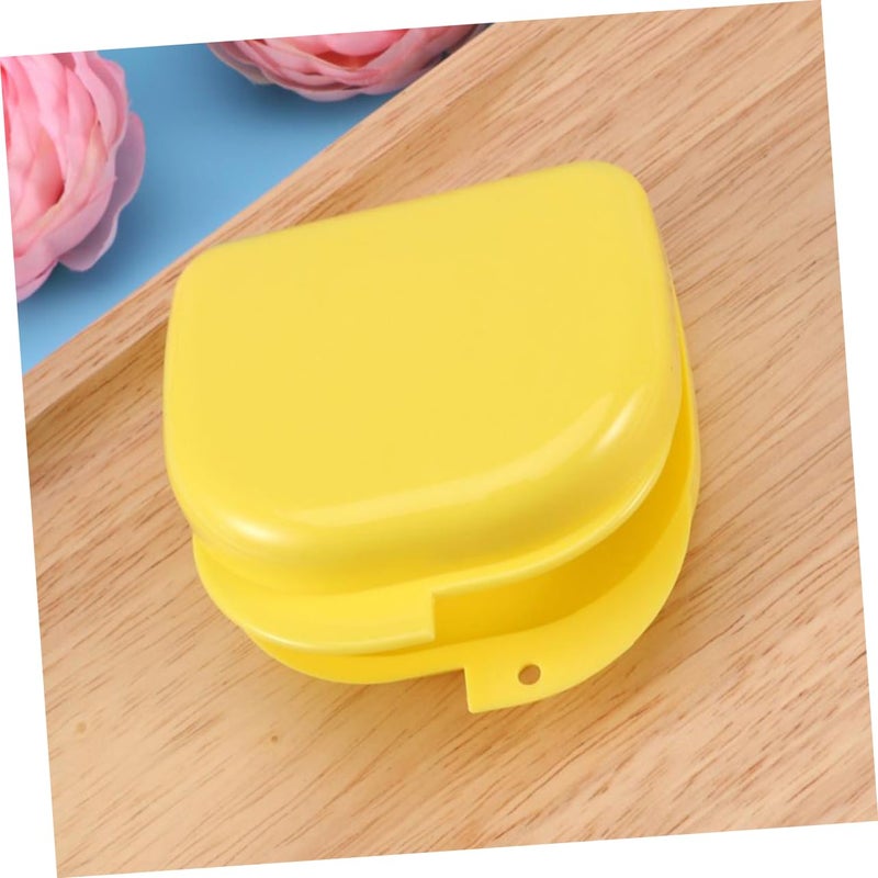 Denture Storage Container Set with Locking Lid and Vent Holes 5 Pieces Multi Color - Image 4