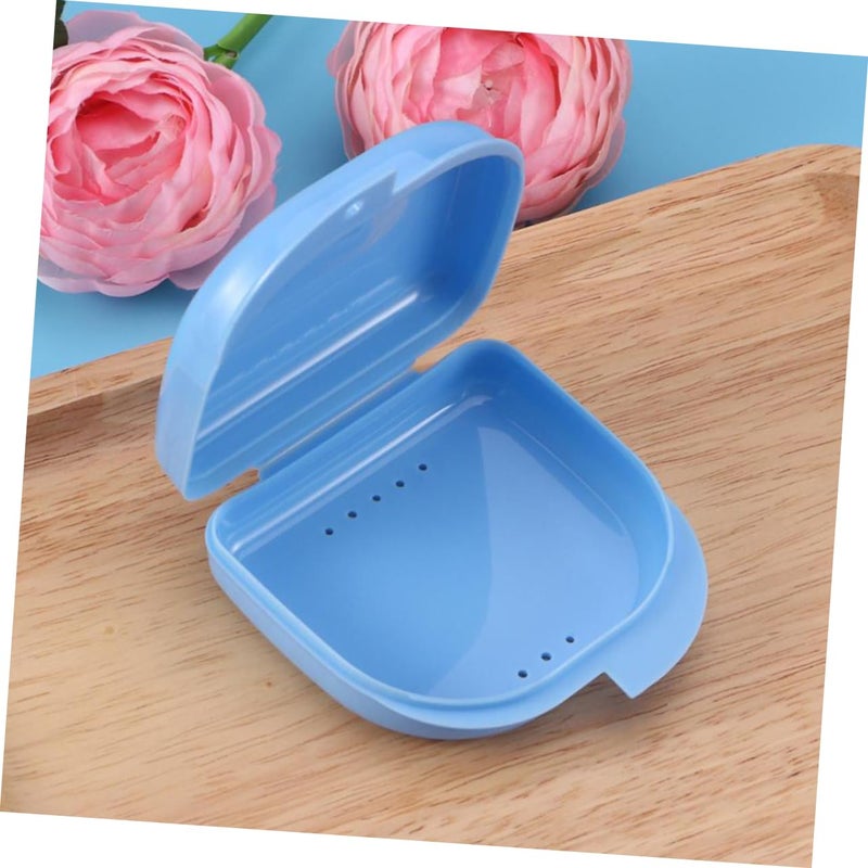 Denture Storage Container Set with Locking Lid and Vent Holes 5 Pieces Multi Color - Image 5