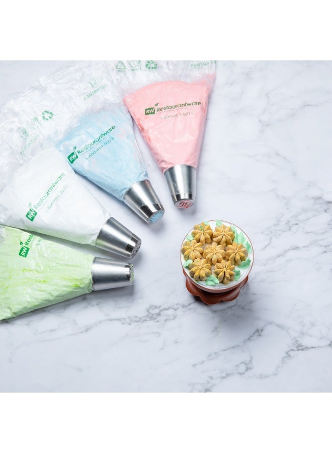 Restaurantware رأس أنابيب روسي، رأس أنابيب لتزيين كعكة زهور 1 - #6، مقاوم للتآكل، رأس تزيين من الفولاذ المقاوم للصدأ لتزيين الكريمة، قابل للغسل في غسالة الصحون، لتزيين الكب كيك، الكعك، أو البسكويت - Image 3