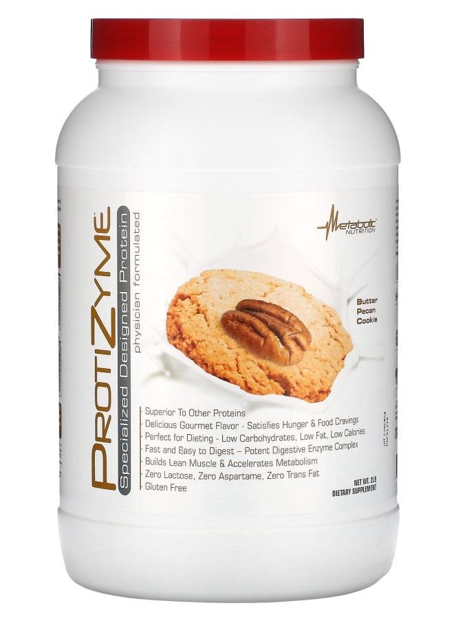 Metabolic Nutrition Protizyme Specialized Designed Protein Butter Pecan Cookie 2 lb 