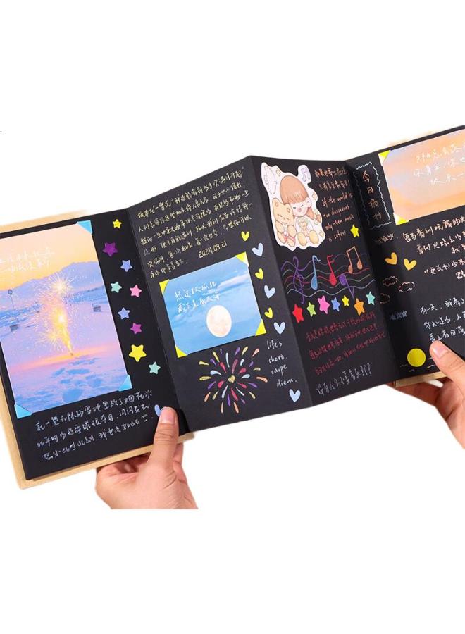 Tatanice Photo Album, Accordion Book 3D Diy Couple Photo Album, Memory Book, Birthday Gift For Boyfriend, Girlfriend, Classmates, Office Supplies Kit - Image 3